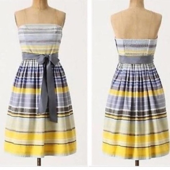 Maeve Anthro Paraiso Strapless Dress - Picture 2 of 7